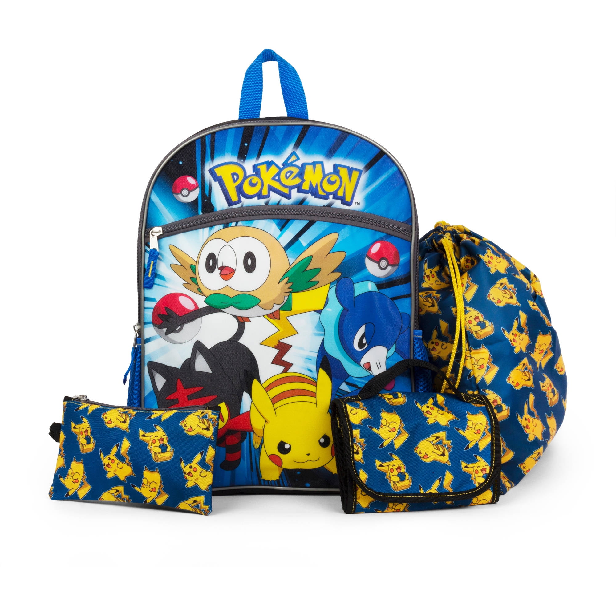 Pokmon 5pc 16" Backpack Set with Carabineer by RALME