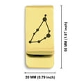 thumbnail image 2 of Stainless Steel Capricorn (Sea Goat) Astrology Constellation Classic Slim Money Clip Credit Card Holder, 2 of 2