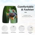 thumbnail image 6 of Picia Red-Eyed Tree Frog pattern Mens Swim Trunks with Compression Liner Stretch Beach Shorts Quick Dry with Zipper Pockets No-Chafing Board Shorts-XX-Large, 6 of 9
