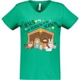 thumbnail image 3 of Inktastic Jesus is the Reason for the Season Christmas Nativity Women's V-Neck T-Shirt, 3 of 5
