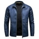 thumbnail image 3 of Abrigo de cuero con cuello alto, chaqueta de moda para hombre, chaqueta de cuero de primavera, ropa delgada y atractiva para primavera y otoño para hombre, 3 of 6