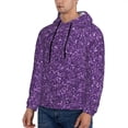thumbnail image 3 of Wukai Purple Glitter Print Men Hoodies Fleece Sweatshirts Long Sleeve Sweaters Pullover Fall Outfits Winter Clothes-4X-Large, 3 of 7
