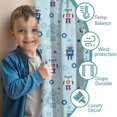thumbnail image 3 of Blackout Kids Curtains,Robot and Gears Blue Pattern Children's Insulated Curtains Set Of 2,Bedroom Essentials,Toddler Room Decor 52"x84", 3 of 4