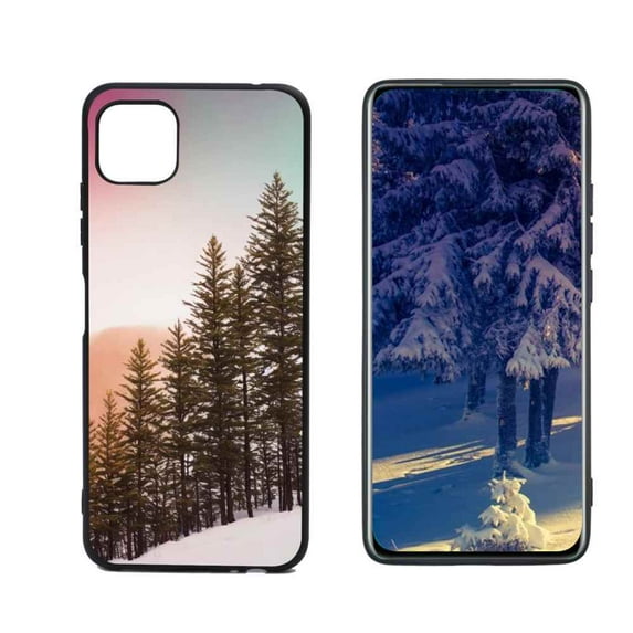 Compatible with Samsung Galaxy A22 5G Phone Case, Pine-Trees Case Men Women, Flexible Silicone Shockproof Case for Samsung Galaxy A22 5G