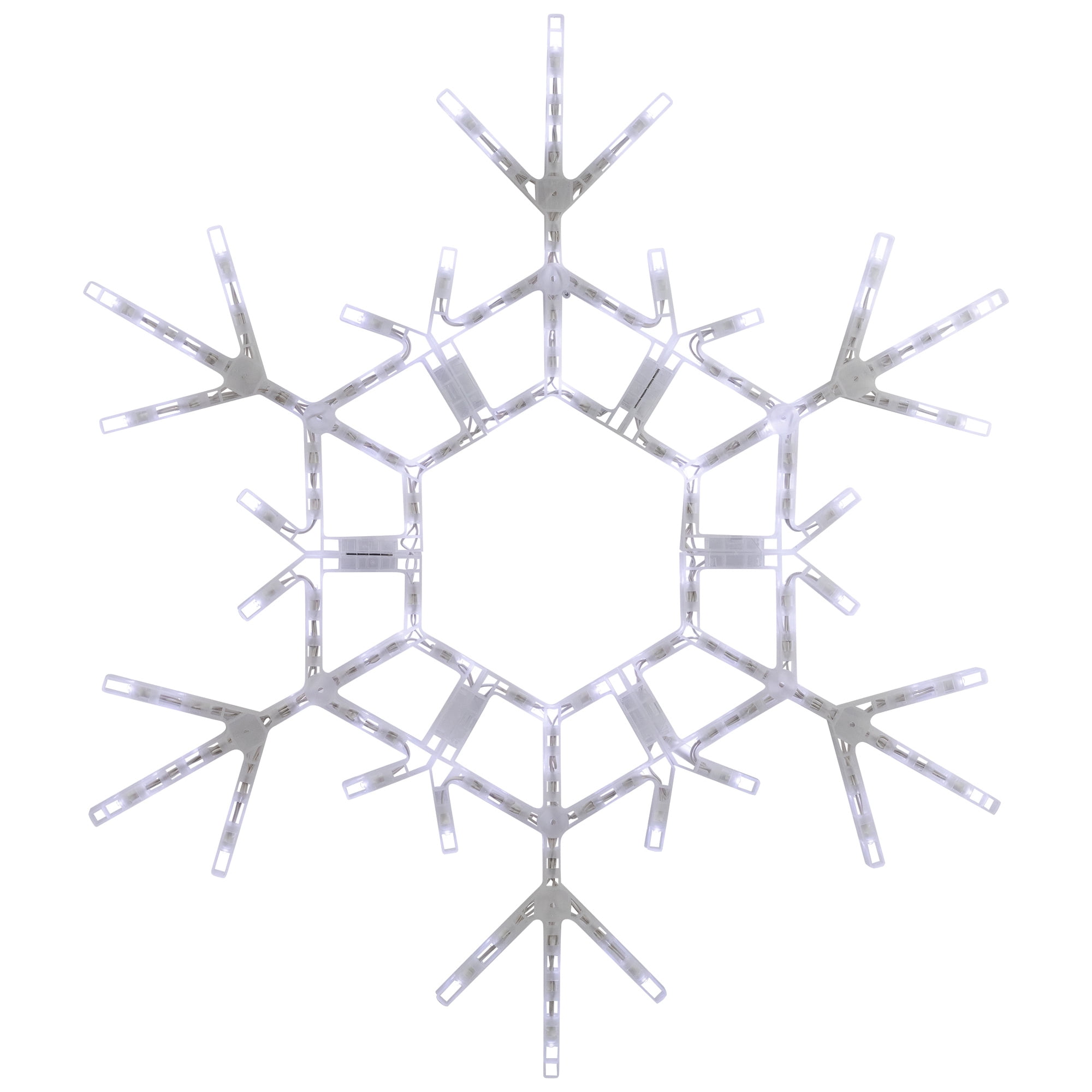 LED Lighted Large Foldable Snowflake Outdoor Christmas Decoration - 36" - Pure White