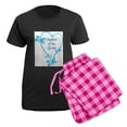 thumbnail image 5 of CafePress - Mother Of The Bride Blue Heart - Women's Short Sleeve Print T-Shirt and Pants Dark Cotton Pajama Set, 5 of 7
