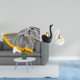 thumbnail image 2 of Manta a rayas y elegantes figuras de cisne para decoración del hogar, suave y cálida manta para dormitorio, sofá, cama y silla con ingeniosos adornos, 2 of 8