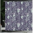 thumbnail image 3 of Ambesonne Floral Shower Curtain, Vintage Garden Print Classic, 69"Wx84"L, Dark Purple, 3 of 4