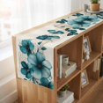 thumbnail image 6 of Turquoise Tulip Watercolor Vintage Table Runner for Dining Table, Decorative Table Linen for Kitchen, Dining Room Tabletop Décor, Machine Washable, 13"x48", 6 of 9