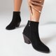 thumbnail image 4 of NECHOLOGY Botas Mujer Adulto Femenino Zapatos Botines mujer Botas occidentales Botas de color caqui Mujer 2023 Europa y los Unidos Botines de mujer de tacón con cremallera de tamaño (Black, 38), 4 of 7
