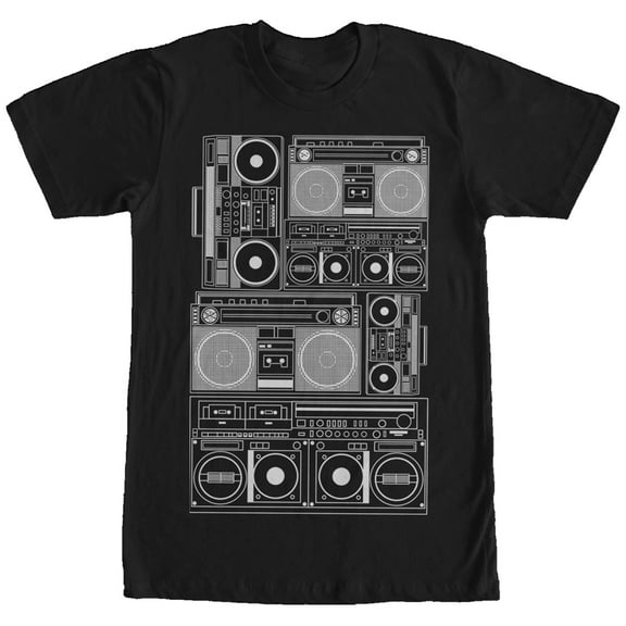 Men's Lost Gods Boomboxes  Graphic Tee Black Small