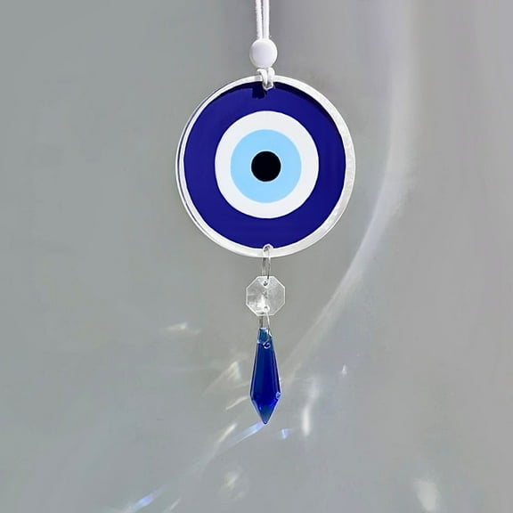Evil Eye Protection Car Charm, Crystal Suncatcher, New Car Gift For Her, Good Luck Charm, Rearview Mirror Accessories, BOHO Minimalist Decor