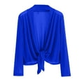 thumbnail image 5 of YUTK Women Long Sleeve Lightweight Sheer Cardigans S Casual Loose Open Front Beach Cover Ups Blue 5Xl, 5 of 9