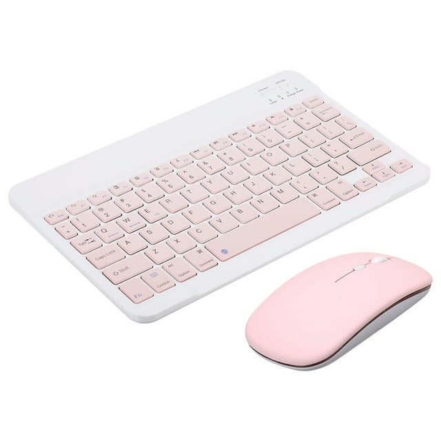 Mistaha Clavier Portable Bluetooth 10 Pouces Combo Souris 78 Touches Rechargeable Mini Clavier 3 Vitesses DPI