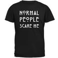 thumbnail image 1 of Normal People Scare Me Black Adult T-Shirt, 1 of 1