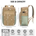 thumbnail image 3 of Mystical Astrology Insulated Backpack Cooler - 20L Soft Cooler Bag with Golden Star Print, Perfect for Outdoor & Travel, 3 of 6