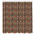 thumbnail image 2 of Ambesonne Autumn Shower Curtain, Season Camp Item Marshmallow, 69"Wx70"L, Dark Taupe and Pale Orange, 2 of 4
