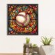 thumbnail image 1 of Cuadros Decorativos Pintura de diamante 5D DIY Taladro redondo completo Vidrieras Kit de béisbol Decoración (B6935) DQrwqpou embutido en tela, 1 of 7