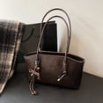 thumbnail image 5 of Yucurem Vintage Shoulder Bags for Women, Trendy Leather Hobo Handbag with Pendant for Work Travel (Coffee), 5 of 8
