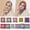 B, variant on Women Scarf Classic Square Scarf for Women Folk Custom Printed Cotton Blend Soft Head Neck Wrap Muslim Turban 70×70cm