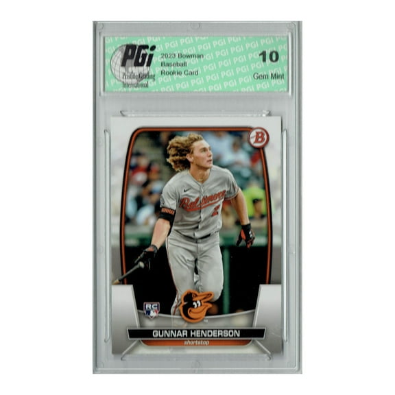 Gunnar Henderson 2023 Bowman #65 Baltimore Orioles Rookie Card PGI 10