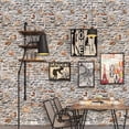 thumbnail image 2 of 3D autoadhesivo etiqueta de pared calcomanía sa de estar decoración de fondo J Zulema 3D Retro Wall Sticker Mural, 2 of 6