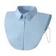 thumbnail image 5 of Blusa de camisa de imitación de cuello con cuello puntiagudo decorativo para mujer Azul, 5 of 9