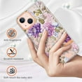 thumbnail image 2 of Allytech iPhone 13 mini Case Clear, Flower Series Flexible TPU Silicone Clear Back Cover Shockproof Drop Protection Anti-yellow Scratch Resistant Case Cover for Apple iPhone 13 mini, Peony, 2 of 5