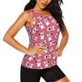 thumbnail image 2 of Balery French Bulldog And Heart Camiseta sin mangas estampada ligera para mujer, tops de entrenamiento sin mangas, camisetas de yoga transpirables de secado rápido.-Large, 2 of 7