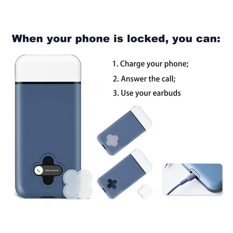 Cell Phone Lock Box with Timer, Portable Time Lock Box for iPhone and Android  Phone, Help to Be Self-Discipline and Focus to Achieve Goals, Prevent Phone  Addiction (Dark Blue) 