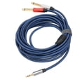 thumbnail image 4 of Stereo Splitter Cable, Noise Reduction Professional 3.5mm To 2 X 6.35mm Audio Cable Eliminate Signal Loss  For DVD For TV, 4 of 8