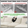 thumbnail image 3 of 2 Pcs Electrostatic Pet Hair Removal Gloves for Furniture, Reusable Five-Finger Non-Slip Cats & Dogs Hair Cleaning Brush for Clothing, Couch, Carpet, Car Seat, 3 of 6