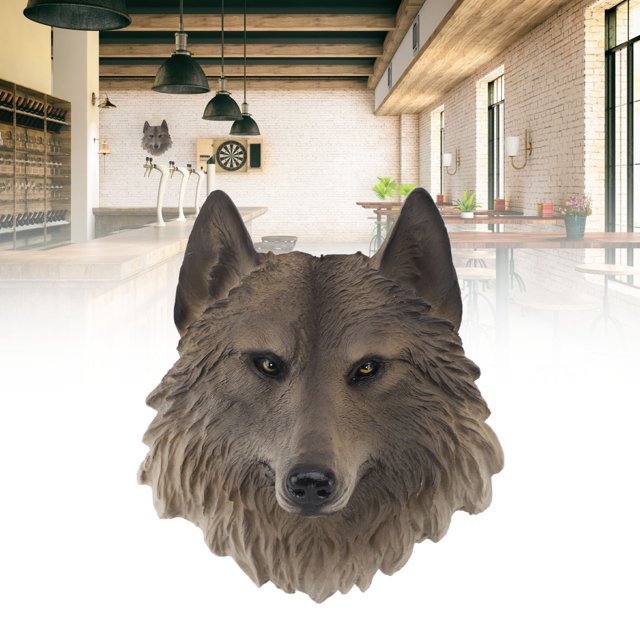 Escultura Realista De Cabeza De Animal De Resina, Exquisita Decoración De Vida Silvestre Para Sala De Estar