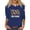 Dark Blue, variant on Youpwaven America 250th Anniversary Women's 3/4 Sleeve Top, USA 250 Years Patriotic Graphic Shirt, 4th of July Waving Flag Crew Neck Tee with Contrast Trim