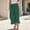 Green, variant on Women Lace Trim Long Bloomers Elastic Mid Rise Ruffle Pantaloons Cropped Flared Slips Pants Pajama Bottoms Beach Travel Vacation Pants