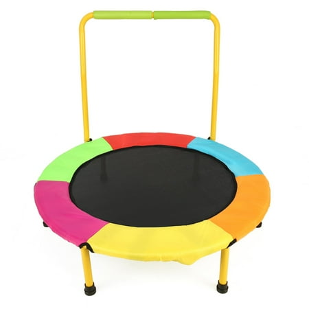 Kids Mini Trampoline with Handle, Safety and Durable Toddler Trampoline - 3 style (Best Toddler Trampoline With Handle)