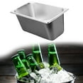thumbnail image 2 of Stainless Steel 1/3 Size Kitchen Pan with Lid For Commercial Preparation And Space Saving Storage Container Tub, 2 of 9