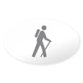 thumbnail image 1 of CafePress - Hiking Trail Image - Sticker (Oval), 1 of 1