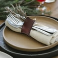 thumbnail image 6 of MRLESS Set of 6 Elegant Wooden Napkin Rings for Easter, Christmas, and Holiday Table Settings - Festive Dinner Party Napkin Holders, 6 of 9