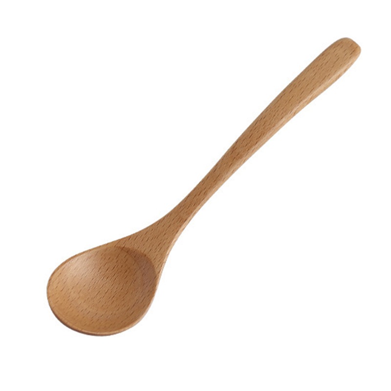 Natural Wood Long Handle Soup Ladle Spoon Wooden Serving Spoon for