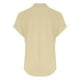 thumbnail image 5 of Vestidos Casuales Para Mujer, Blusas De Mujer De Moda Suéter de mujer de color liso de imitación de lino y lino con hombros descubiertos y cuello en V de manga corta a la moda, 5 of 5