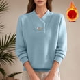 thumbnail image 2 of Solid Color Sweater Base Layer Autumn And Winter Stylish Lined Thick Warm Knitted Top, 2 of 4