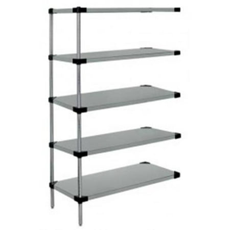 

5-Shelf Galvanized Steel Solid Shelving Add-On Unit - 18 x 30 x 63 in.