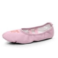 thumbnail image 6 of Xfvqtps Ballet Shoes for Girls Soft Sole Non Slip Cross Elastic Straps Solid Color Leather Dance Shoes for Gymnastics Performance Pink, 6 of 8