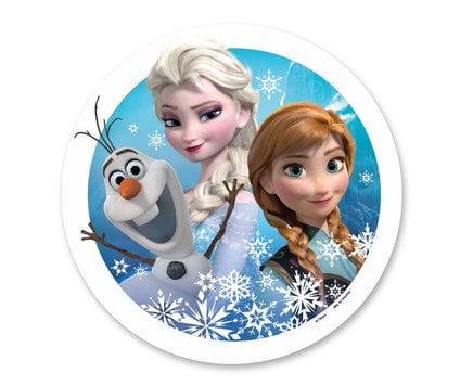 frozen sisters and olaf edible icing image cake decoration