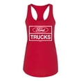 thumbnail image 2 of Wild Bobby, Ford Trucks White Sign, Cars and Trucks, Women Racerback Tank Top, Red, Large, 2 of 4