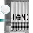 thumbnail image 3 of Fabric Shower Curtain, Home Pumpkin Black White Buffalo Plaid Bathroom Curtain with 12 Hooks Waterproof No Bad Odor Machine Washable Bath Curtains for Bathroom, Spa Room, Background Cloth, 36"x78", 3 of 6