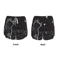 thumbnail image 3 of Daiia Star Gazing Cat Illustration Pattern Women's 2 in 1 Running Shorts - Lightweight Athletic Workout Gym Yoga Shorts Liner with Phone Pockets-XX-Large, 3 of 7