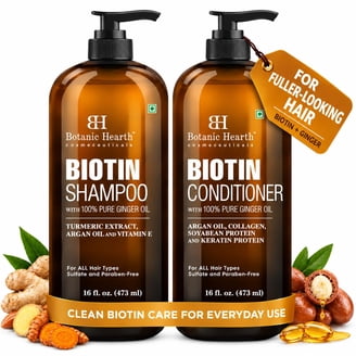 health & beauty hair care SHAMPOO 2本セット Botanic Hearth Biotin Shampoo and Conditioner Set, 16 fl oz each