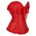 thumbnail image 3 of JFGHDG Cordet Top Strapless Corset Top Western Corset Tops for Women Womens Corset Top Wedding Corset Shapewear Bustier Corset Red Xl, 3 of 7